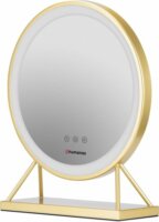 Humanas HS HM04 LED Asztali Kozmetikai Sminktükör Ø 40 cm - Arany