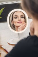 Humanas HS ML03 LED Asztali Kozmetikai Sminktükör 21 x 30 cm - Fehér