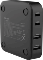 Yenkee YAC 4100 2xUSB-A / 2xUSB-C Hálózati gyorstöltő Adapter 100W - Fekete