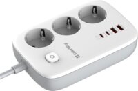 Colorway 220V 2x USB-A / 2x USB-C Hálózati elosztó 3 aljzatos 2m - Fehér