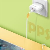 Colorway CW-CHS042PD-WT USB-A / USB-C Hálózati Gyorstöltő Adapter 45W - Fehér