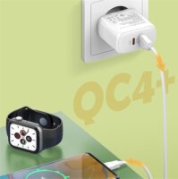 Colorway CW-CHS042PD-WT USB-A / USB-C Hálózati Gyorstöltő Adapter 45W - Fehér