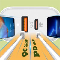 Colorway CW-CHS042PD-WT USB-A / USB-C Hálózati Gyorstöltő Adapter 45W - Fehér