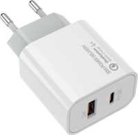 Colorway USB-A / USB-C Hálózati Gyorstöltő Adapter 30W - Fehér