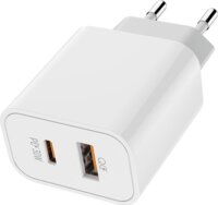 Colorway USB-A / USB-C Hálózati Gyorstöltő Adapter 30W - Fehér