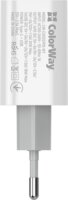Colorway USB-A / USB-C Hálózati Gyorstöltő Adapter 30W - Fehér