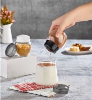 Iris HN-1213 Mono Üveg fűszertartó 210ml - Fekete/fehér