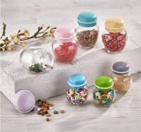 Iris HN-1214 Macaron Üveg fűszertartó 210ml - Zöld / fukszia / narancs / citromsárga színekben