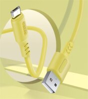 Colorway USB-A Apa - MicroUSB Apa Adat és töltő kábel - Sárga (1m)