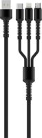 Colorway 3in1 USB-A apa - (Lightning+MicroUSB+Type-C) apa iPhone töltőkábel - Szürke(1.2m)