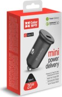 Colorway CW-CHA028PD-GR USB-C Autós töltő 20W - Szürke