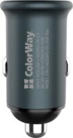 Colorway CW-CHA028PD-GR USB-C Autós töltő 20W - Szürke