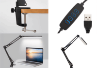 Media-Tech MT224 Asztali LED Lámpa állítható karral - Fekete