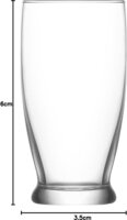 LAV Roma Long Drink 350ml Koktélos üveg pohár szett 6 darabos