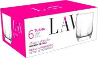 LAV Tuana Whisky 320ml Whiskys üveg pohár szett 6 darabos