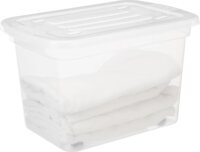 Iris Home Box Műanyag Tárolódoboz zárható tetővel kerekekkel 52L - Átlátszó