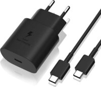 Blackbird BH1497 USB-C apa (PD) Hálózati Adapter 25W + USB-C apa Adatkábel 1m - Fekete