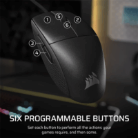 Corsair M55 Lightweight Vezetékes Gaming Egér - Fekete