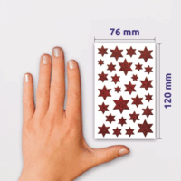 Avery Zweckform 52277 Piros Csillagos Karácsonyi csillogó Dekoráció matrica (1 ív)