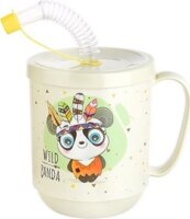 Iris Funny Műanyag gyerek Bögre tetővel szívószállal 350ml - Többféle
