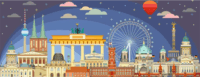 Ravensburger Panorama - Éjszaka Berlinben 1000 darabos puzzle