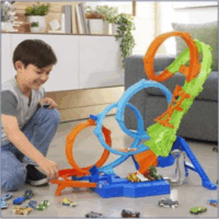 Mattel HXR70 Hot Wheels Dupla-Dupla hurokpálya Motorizált kilövővel