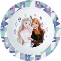 QX Toys Jégvarázs Műanyag mikrózható gyerek mélytányér Anna és Elza - 16 cm
