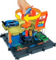 Mattel Hot Wheels City Autómosó és Benzinkút állomás Autópálya kiegészítő