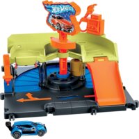 Mattel Hot Wheels City Autómosó és Benzinkút állomás Autópálya kiegészítő
