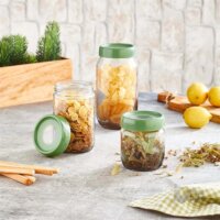 Iris C-00429 Rainbow Üveg ételtároló 1,0L - Zöld