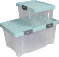 Flair Uni-box 600 Műanyag Tárolódoboz 45L - Zöldeskék