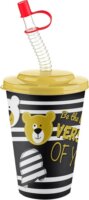 Iris Cute Műanyag gyerek Pohár szívószállal 400ml - Többfajta mintás