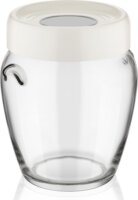 Iris C-00138 Ring Üveg ételtároló edény 0,58L - Fekete/elefántcsont/szürke