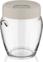 Iris C-00138 Ring Üveg ételtároló edény 0,58L - Fekete/elefántcsont/szürke