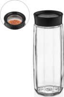 Iris C-00397 Visible Polygon Üveg ételtároló edény 1,60L - Fekete / Elefántcsont