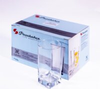 Pasabahce Carre Long Drink 305ml Koktélos üveg pohár szett 6 darabos