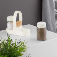 Iris C-00381 Drop Üveg Fűszerszóró szett tartóval 2x100ml - Fekete / elefántcsont