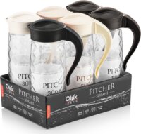 Iris C-00315 Domi Crystal Üveg kancsó 1,6L - Fekete / elefántcsont