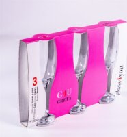 Pasabahce Glass 4 YOU Greta Champagne 210ml Pezsgős üveg pohár szett 3 darabos
