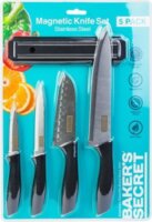Bakers Secret DA00990 Rozsdamentes acél késkészlet tartóval 4 darabos - Fekete