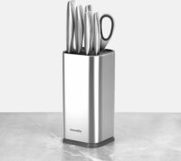 Bewello BW1025 Rozsdamentes acél késkészlet tartóval 7 darabos - Ezüst