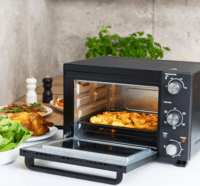 MPM MPE-14 kompakt Elektromos mini sütő 22L 1300 Watt - Fekete