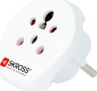Skross 1.500217-E India/Izrael/Dánia --> EU Utazó Adapter - Fehér