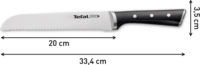 Tefal K2320414 Rozsadamentes Acél Kenyérvágó Kés 20cm - Fekete