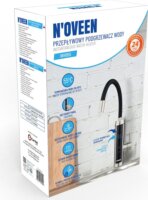 N'oveen IWH955 Átfolyós vízmelegítő csaptelep Hőfok kijelzővel - Fekete / Ezüst