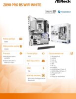AsRock Z890 PRO RS WIFI WHITE DDR5 Intel S1851 ATX Alaplap
