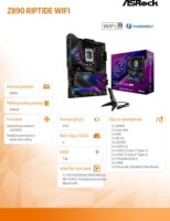 AsRock Z890 RIPTIDE WIFI DDR5 Intel s1851 ATX Alaplap