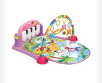 Huanger HE0604 Oktató Játszószőnyeg zongorával - Rózsaszín