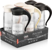 Iris C-00317 Domi Polygon Üveg kancsó 1,6L - Fekete / elefántcsont