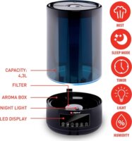 Alpina 47412 Okos Légpárásító 4,3L / 25W - Fekete